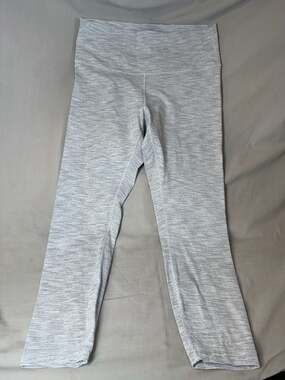 Lululemon Align High-Rise Leggings Size 12 Grey White Striped